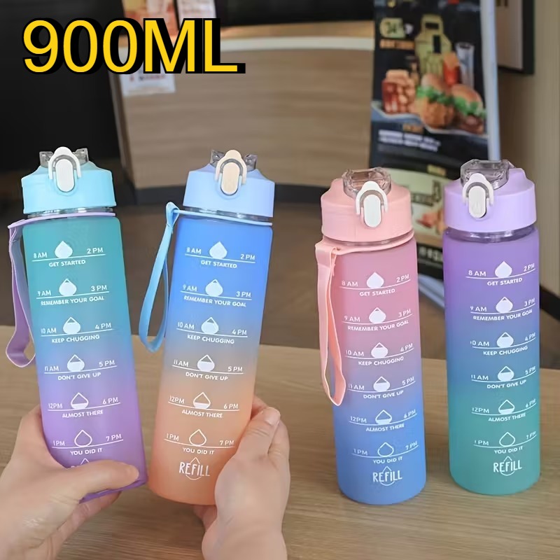 Smart Water Bottle Tracker - 900 ml Spor su şişesi Yüksek