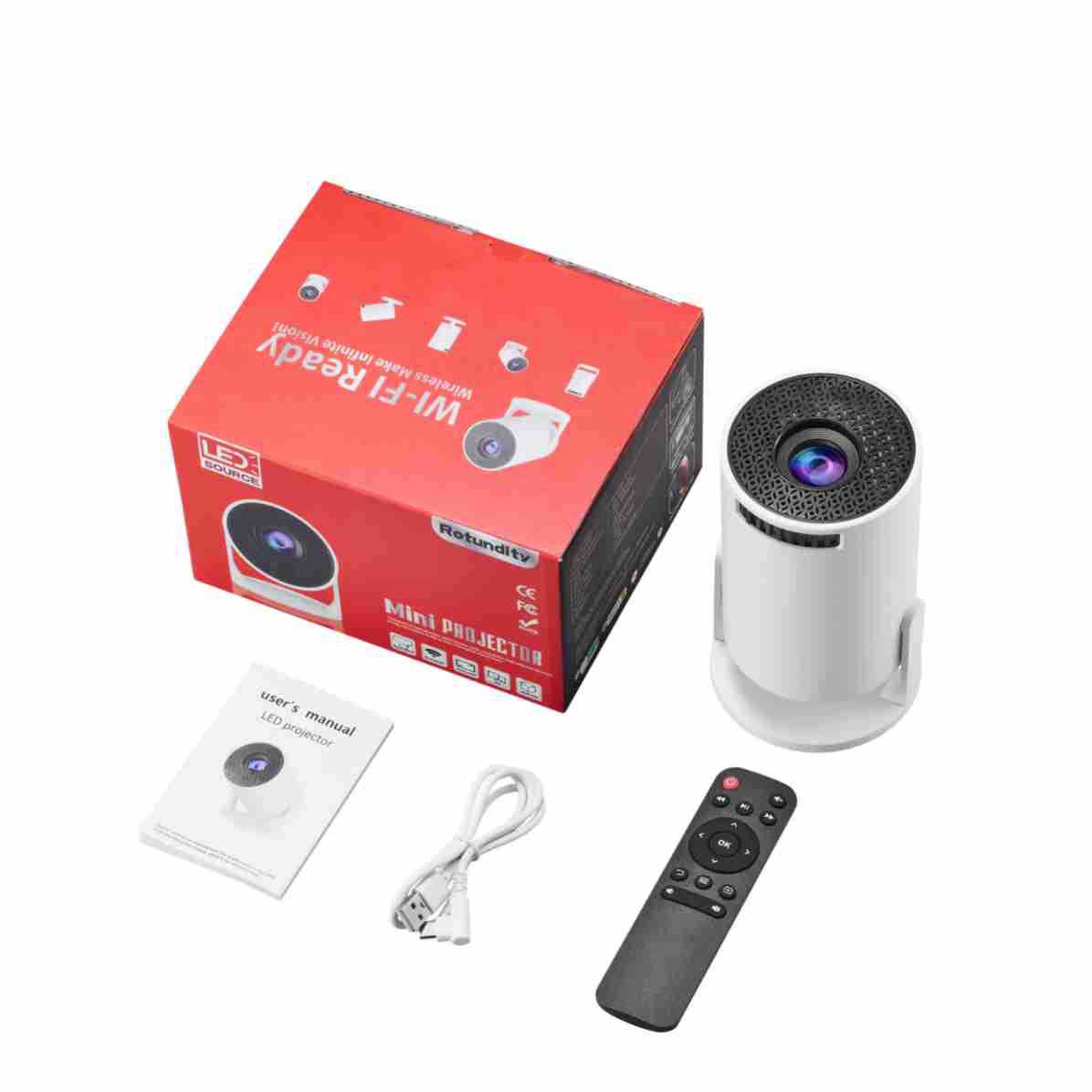 Mini Projector Portable - YENİ Wifi HY300mini 2026 4K Akıllı