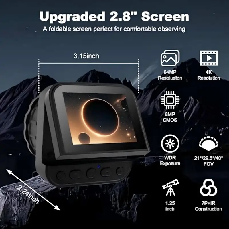 64MP 2,8 inç Ekranlı 4K Elektr - Electronics & Gadgets Starting With C incelemesi ve fiyatı
