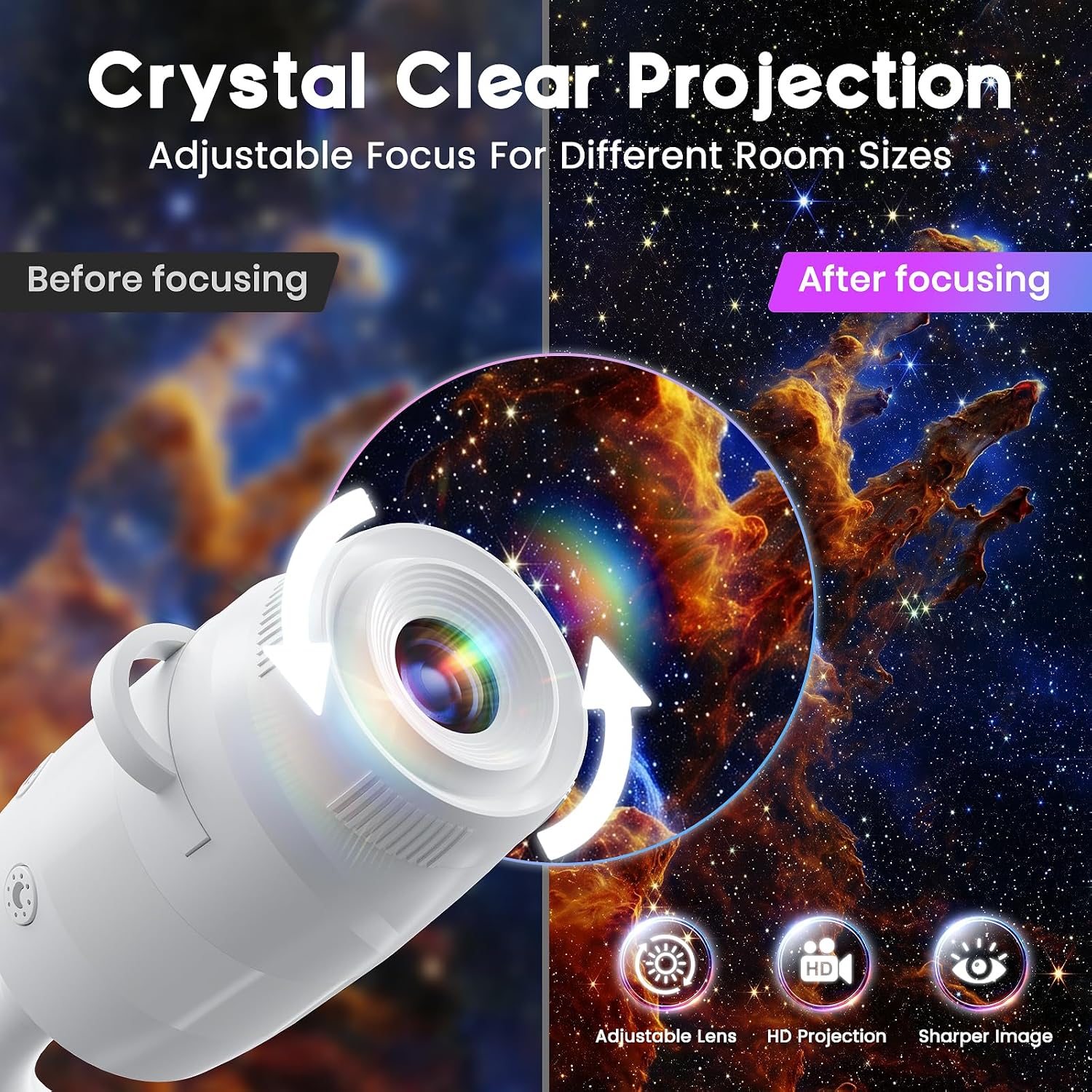 Galaksi Projektör Gece Lambası - Mini Projector Portable incelemesi ve fiyatı