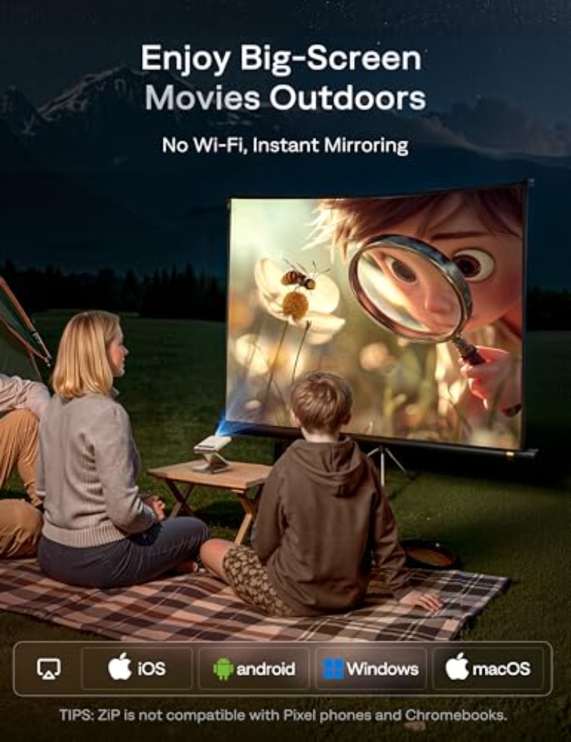Yinzam ZIP Gold Üç Katlı Taşın - Mini Projector Portable incelemesi ve fiyatı