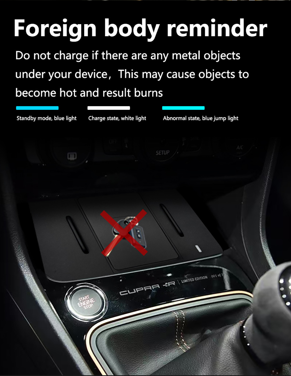 Seat 2 Leon 2012-2017 Yeni Mod - Wireless Phone Charger Pad incelemesi ve fiyatı